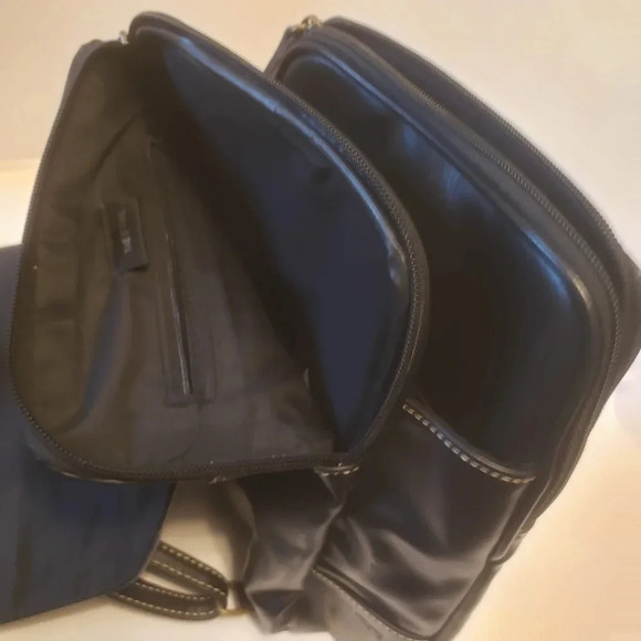 The Stone Black Faux Leather Womans Medium Mini  Backpack . - Picture 10 of 16